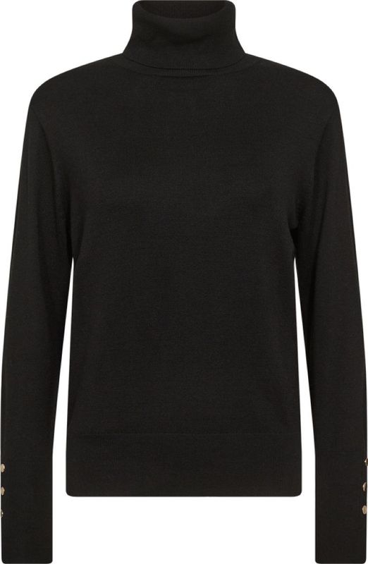 Freequent - Fqkatie - Trui - Zwart - Colkraag - Lange Mouwen