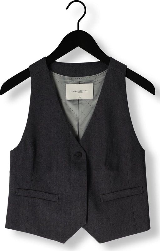 Copenhagen Muse - Tailored Waistcoat - Grijs - Dames - Wolmix