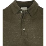 KnowledgeCotton Apparel Poloshirt Linnen Donkergroen - Heren