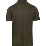 KnowledgeCotton Apparel Poloshirt Linnen Donkergroen - Heren