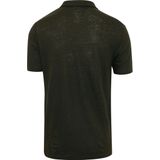 KnowledgeCotton Apparel Poloshirt Linnen Donkergroen - Heren