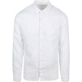 KnowledgeCotton Apparel - Overhemd - Wit - Linnen - Casual