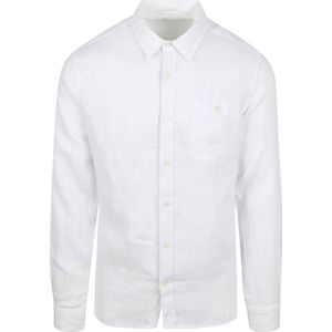 KnowledgeCotton Apparel - Overhemd - Wit - Linnen - Casual