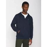 Vest KnowledgeCotton Apparel Men Ask Regular Zip Hood Kangaroo Badge Total Eclipse