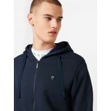 Vest KnowledgeCotton Apparel Men Ask Regular Zip Hood Kangaroo Badge Total Eclipse