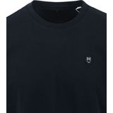 KnowledgeCotton Apparel - Loke Badge Tee - T-shirt - Total Eclipse - Biologisch Katoen