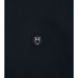 KnowledgeCotton Apparel - Loke Badge Tee - T-shirt - Total Eclipse - Biologisch Katoen