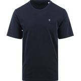 KnowledgeCotton Apparel - Loke Badge Tee - T-shirt - Total Eclipse - Biologisch Katoen