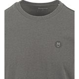 KnowledgeCotton Apparel - T-shirt - Dark Grey Melange - Regular Fit - Biologisch Katoen