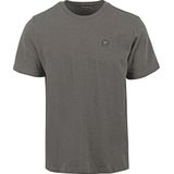 KnowledgeCotton Apparel - T-shirt - Dark Grey Melange - Regular Fit - Biologisch Katoen
