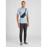 KnowledgeCotton Apparel - Agnar Basic T-shirt - Blauw - Biologisch Katoen