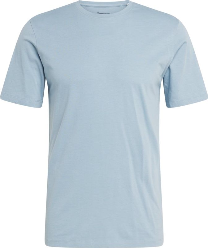 KnowledgeCotton Apparel - Agnar Basic T-shirt - Blauw - Biologisch Katoen