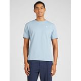 KnowledgeCotton Apparel - T-shirt - Asley Blue - Regular Fit