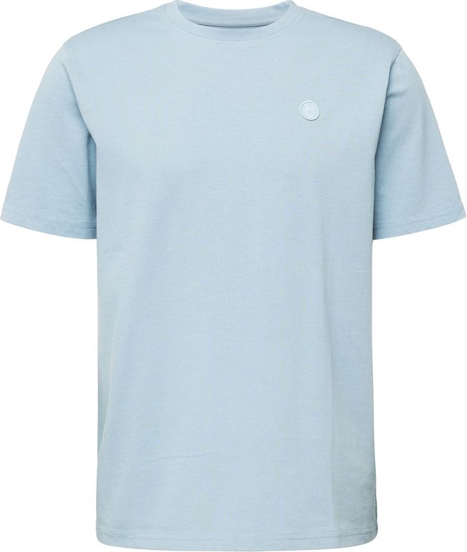 KnowledgeCotton Apparel - T-shirt - Asley Blue - Regular Fit