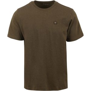 KnowledgeCotton Apparel - T-shirt - Green melange - Loke Badge Tee