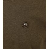 KnowledgeCotton Apparel - Loke Badge Tee - T-shirt - Green melange