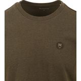 KnowledgeCotton Apparel - Loke Badge Tee - T-shirt - Green melange