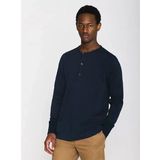Long Sleeve KnowledgeCotton Apparel Men Bo Henley Total Eclipse