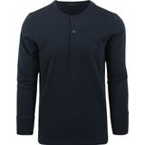 Long Sleeve KnowledgeCotton Apparel Men Bo Henley Total Eclipse