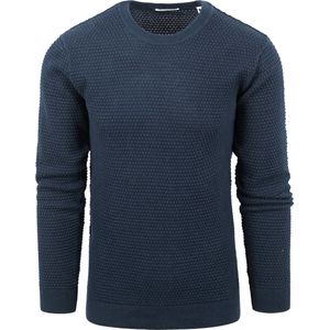KnowledgeCotton Apparel Trui Vagn Donkerblauw - Heren