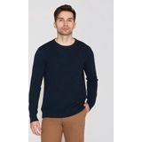 Trui KnowledgeCotton Apparel Men Vagn Regular Bubble Knit Crew Neck Total Eclipse