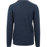 Trui KnowledgeCotton Apparel Men Vagn Regular Bubble Knit Crew Neck Total Eclipse