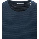 Trui KnowledgeCotton Apparel Men Vagn Regular Bubble Knit Crew Neck Total Eclipse
