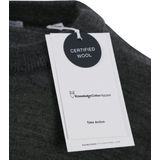 KnowledgeCotton Apparel - KARL - Gebreide Trui - Donkergrijs Melange - 100% Merino Wol