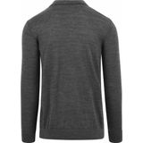 KnowledgeCotton Apparel - KARL - Gebreide Trui - Donkergrijs Melange - 100% Merino Wol