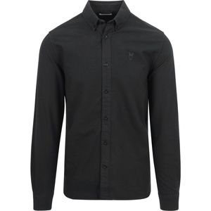 Blouse KnowledgeCotton Apparel Men Harald Small Owl Oxford Black Jet