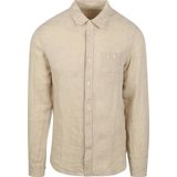 KnowledgeCotton Apparel - Regular Linen Shirt - Overhemd - Beige - Katoen