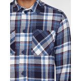 KnowledgeCotton Apparel - Overhemd - Blue Check - 100% Biologisch Katoen