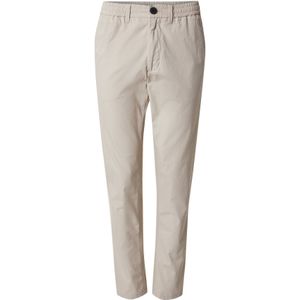Broek KnowledgeCotton Apparel Men Tim Tapered Poplin Elastic Waist String Light Feather Gray-M