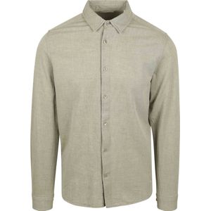 KnowledgeCotton Apparel Overhemd Lichtgroen - Maat M - Heren - Overhemden Casual