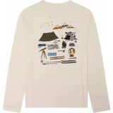 KnowledgeCotton Apparel - Longsleeved Camping Back Print - Longsleeve - Beige