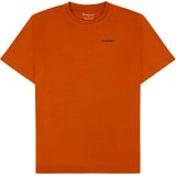 KnowledgeCotton Apparel - S/S Heavy Single MTN Back Print - T-shirt - Rood