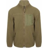 KnowledgeCotton Apparel Everyday Adv Nordic Light Zip FL Fleecevest (Heren |olijfgroen/bruin)