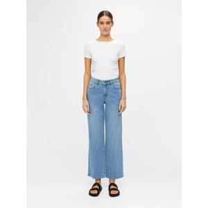 Object Jeans Objmarina Mw Denim Jeans Noos 23037483 Medium Blue Demin Dames