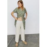 Object Objsanne Aline Wide Pant Broeken Dames - Zand