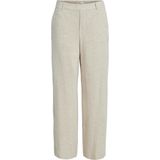 Object Objsanne Aline Wide Pant Broeken Dames - Zand
