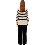 Object Objester Knit Zip Pullover Noos Dames Trui Sandshell