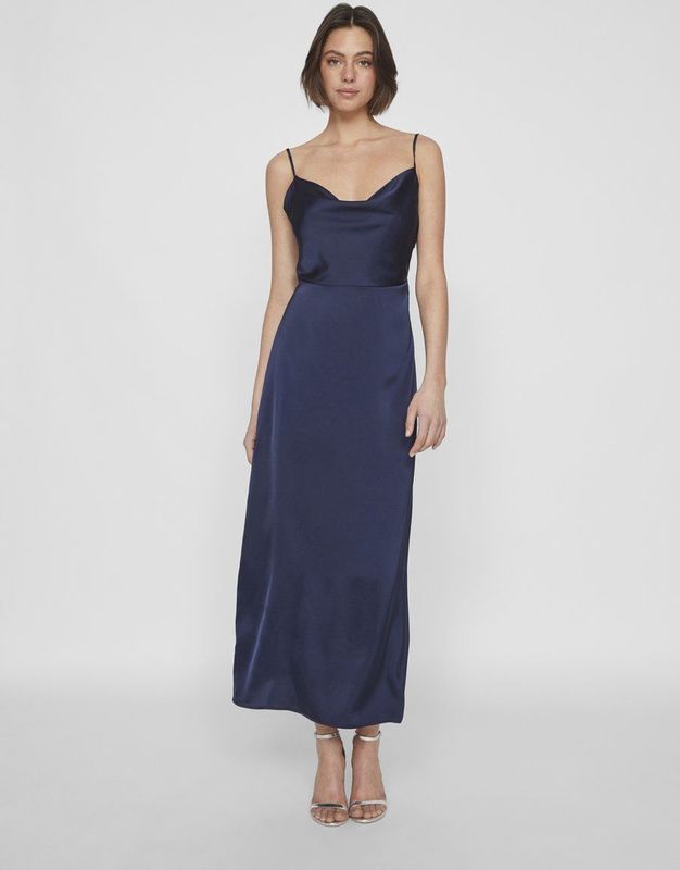 VIRavenna Jurk - Effen Kleur - Rug Rits - Mouwloos