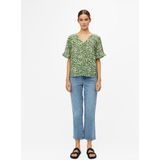 Object - Seline - Blouse - V-hals - Korte Mouwen - Boxpasvorm