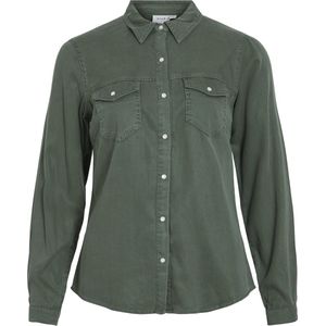 Vila - Bista - Denim Overhemd - Normaal - Lange Mouwen