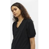 Object Objcaroline S s Top Tops T-shirts Dames - Shirt - Zwart