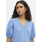 Object Objcaroline S s Top Tops T-shirts Dames - Shirt - Lichtblauw