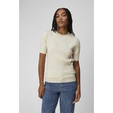 Object Objnoelle S s Knit T-shirt Tops T-shirts Dames - Shirt - Zand