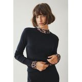 Vila Trui Vicomfy O-neck Knit Top- Noos 14084325 Black Dames Maat - M