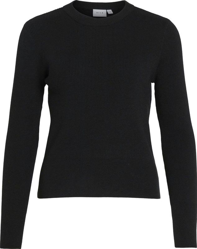Vila Trui Vicomfy O-neck Knit Top- Noos 14084325 Black Dames Maat - M