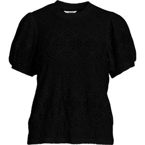 Object T-shirt Objfeodora S s Top Noos 23042043 Black Dames